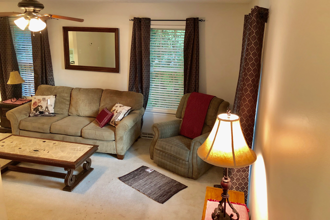 Carpet has been replaced with Wood Flooring. Living Room Area - 🏡✨ HOUSE FOR RENT — Perfect for Liberty University Students! ✨