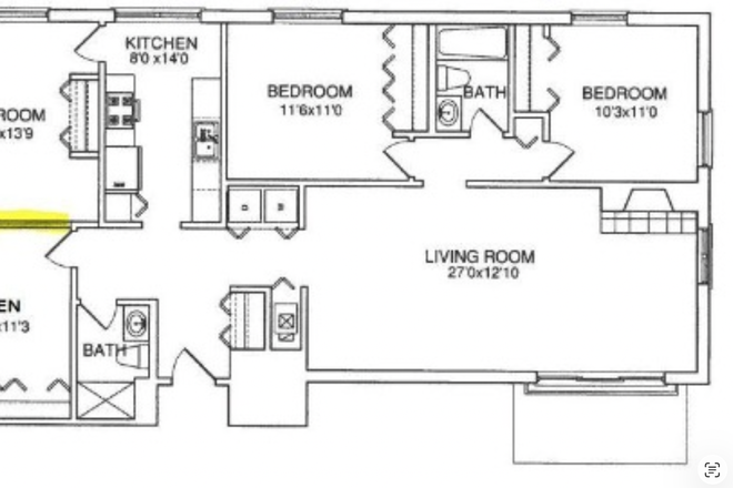 Available bedroom: 11' x 13'9" - Fall 2026 Female Student Sublet Apartments