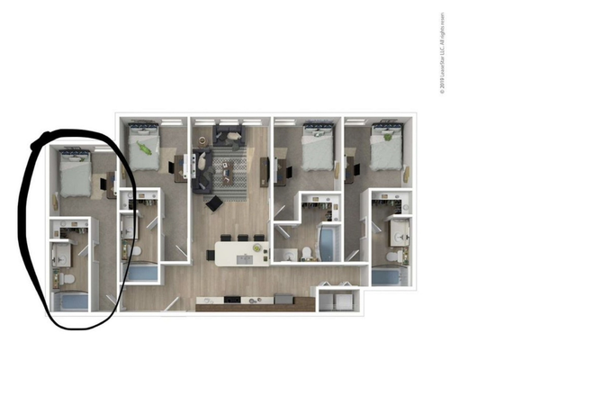 Floorplan - Alsander GNV Apartment Sublease Spring+Summer 2025, 20min walk to campus