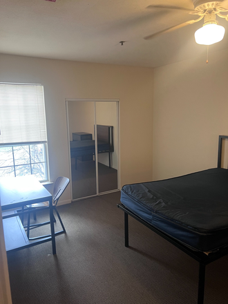 Study Desk and chair, 1st twin closet - The Heights of Knoxville Apartments