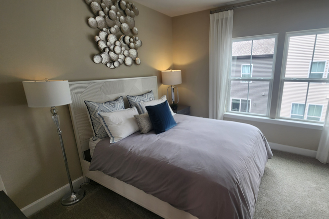 Bedroom - View from door. - Brand-New Furnished Private Suite | 1 Mile to UMD | Private Bath | $950/mo Townhome