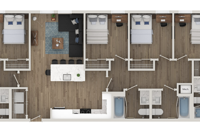 Unit highlighted - Aspen Heights, South Campus