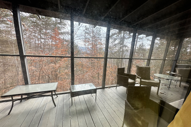 Porch outside of the master bedroom - Doe Mountain Dr House