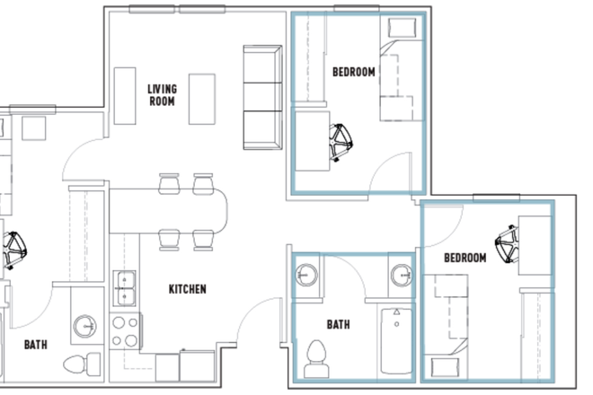 Bedroom across of shared bathroom. Very spacious and comfortable. - Vista Del Campo Norte - 3bd 2bth, private bed (half of June paid for) Apartments