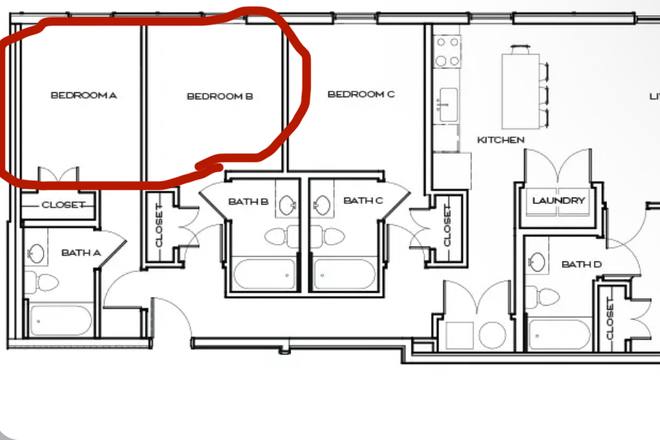 Available spaces along with the rest of the unit - Standard Knoxville Apartments