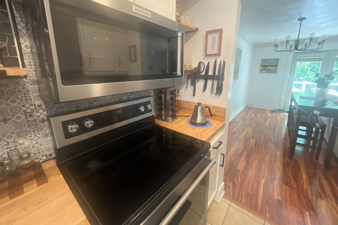 Kitchen - Modern Appliances - Tastefully Modern Furnished Townhouse W/A Serene Riverside Backyard