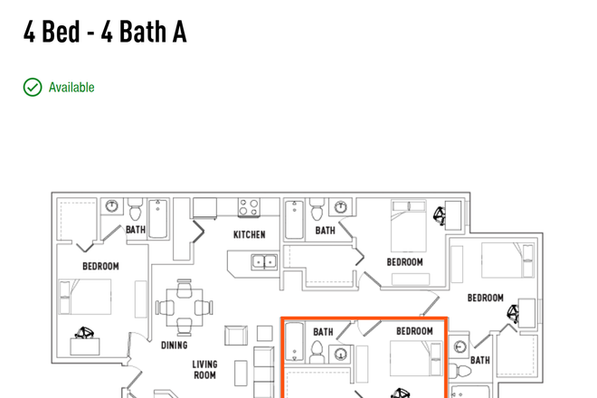 Bedroom that will be yours. It can be changed if it is communicated with roommates - Mercury3100, Close to Campus, First month free!