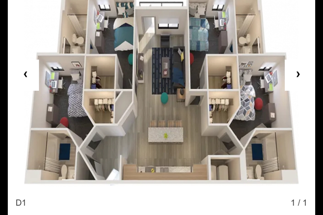 Unit floorpan - Union on Fletcher Apartments