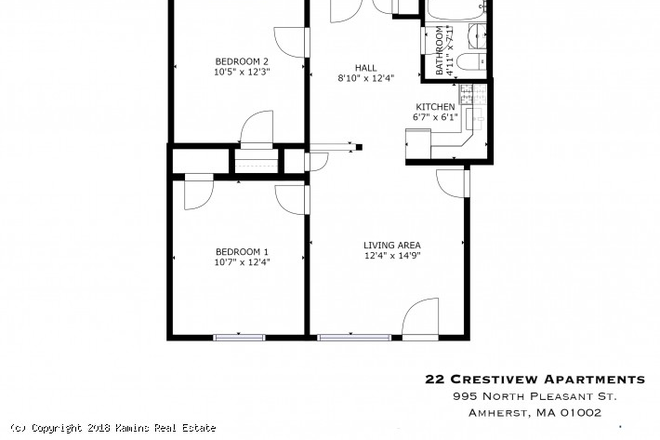 Apartment blueprint - Crestview Apartments