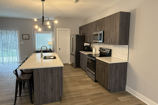 Fully stocked kitchen - 2 Bedrooms with shared bath available at The Modern Townhome