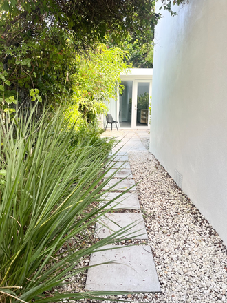 Entrance walkway - New Modern Studio Rental