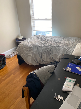 The bed and desk - 30 Moreland Street Boston