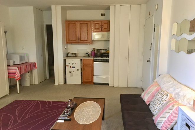 The kitchen area and closets - The Willoughby of Chevy Chase Condo