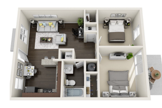 Floorplan Mockup - Trailside Flats Apartments