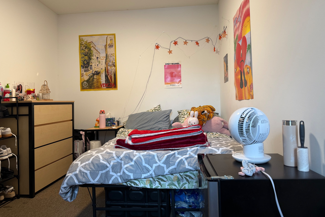 Bedroom - Bed Corner - South Campus Commons Building 2 Apartments