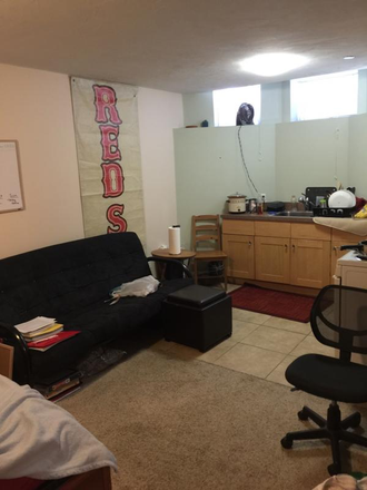 Visit hubrealtyproperties.com - Mission Hill, large garden level studio, on the green line T