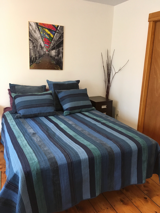 Bedroom queen sized bed - Bedroom in Cambridge Central Square Urban Oasis Home betw M.I.T. & Harvard