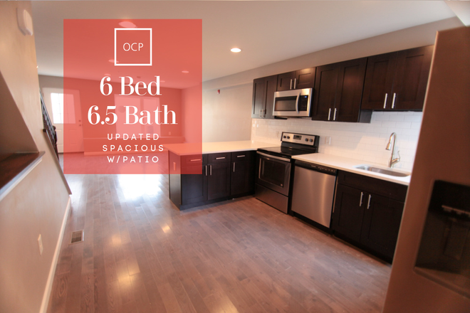 6 bed 6.5 bath - Off Campus Philly - Gorgeous Spacious Unit With Back Patio - 6 Bed 6.5 Bath Apartments