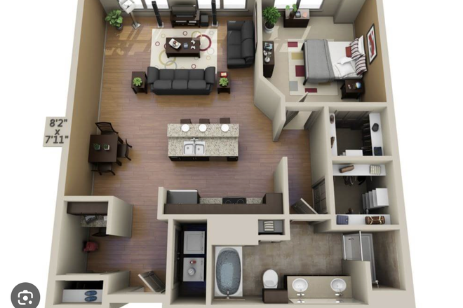 This is the apartment layout. - Domain College Park