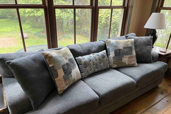 Couch in Living Room - Furnished 4BR home-Mt Lucas Rd-Princeton