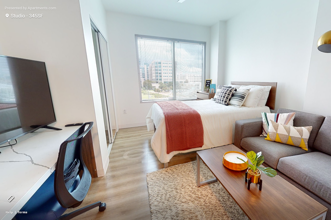 Studio Bed Area - Life Tower Studio Apartment