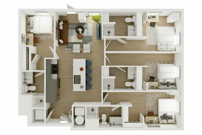 Unit Layout - EVER West Lafayette