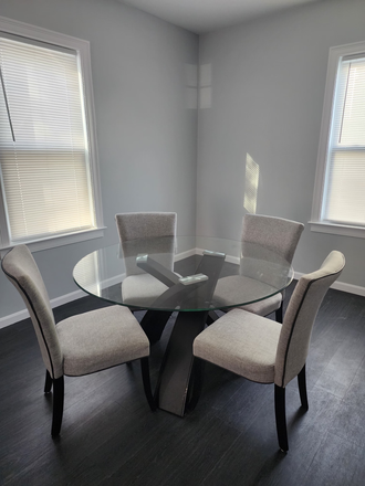 Dining room - Newly renovated apartment close to train station, downtown, seaport, and South Bay