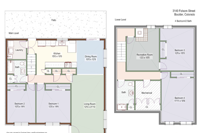 Floor Plan - Spacious 4-Bedroom House on Folsom Street – Single Room Available!