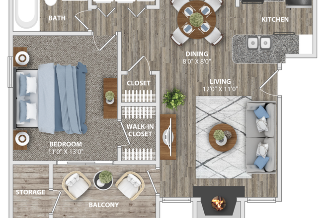 Layout, 782 sqft - The Watch on Shem Creek Apartment