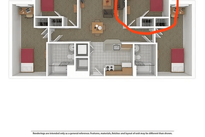 Location of room - South Campus Commons 4 Summer Sublease