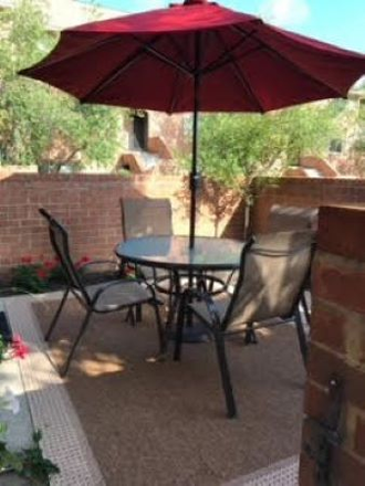 front outdoor patio - Beautiful fully furnished, private room, ALL UTILITIES INCLUDED, 1 mile from campus, walk to train