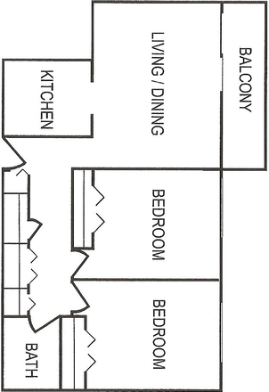 Floor Plan - Penn Tower Apartments, Close to campus