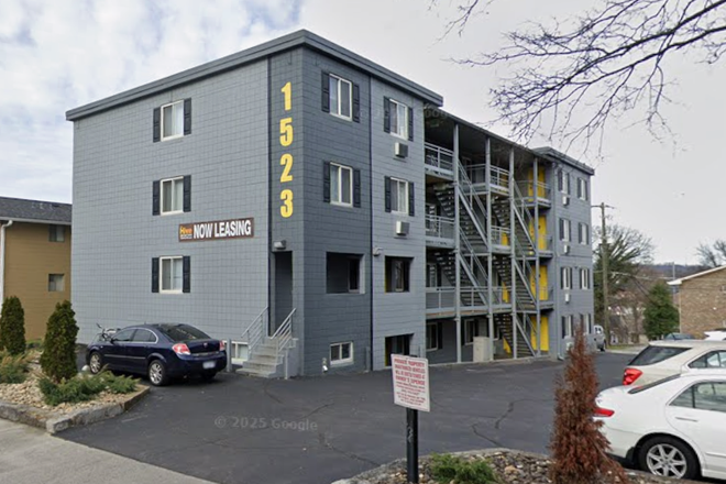 Building exterior - Walk to campus, Highland Terrace, January start Apartments