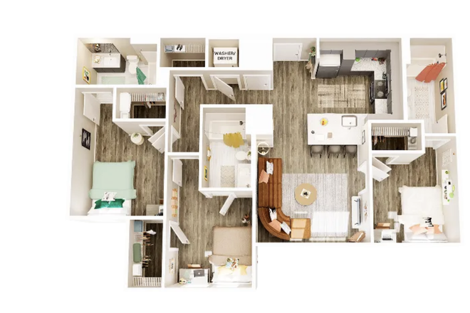 Bedroom and personal bathroom, pre furnished living room and bedroom - Union Blacksburg Sublease Takeover (Close to campus and civilization) Apartments