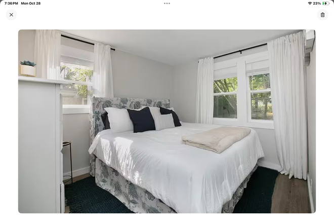 Blue bedroom - The Blue and Gold Bungalow