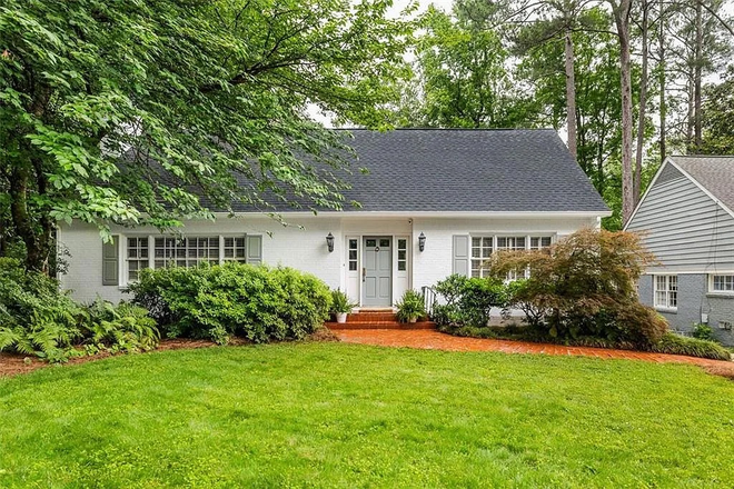Front of house - Gorgeous Druid Hills Home -- walk to Emory, furnished home with rooms for rent to grad students