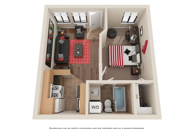 Floor Plan - Buffalo Canyon One Bed/One Bath Apartment