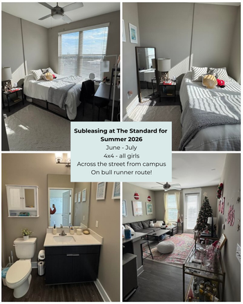 Picture of room, bathroom, kitchen, and living room - 4x4 All Girls Sub-lease at the Standard for June and July
