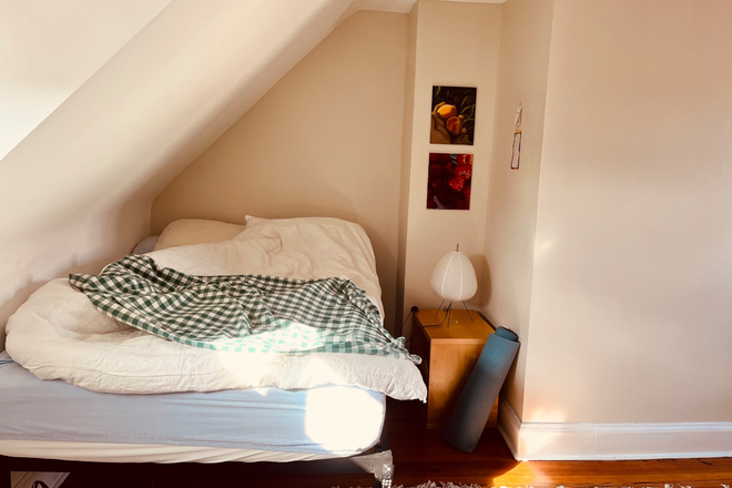 Bedroom alcove in the treehouse suite - GREAT housemates! 5-min Walk JHU/JHMI Shuttle!/parking/ monthly cleaning/ GORGEOUS, Historic, Spa