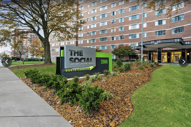 Building Exterior - The Social at 3900 North Charles Street Apartments