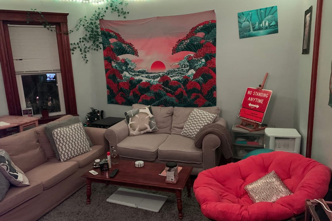 Living Room - 4B1B, $1075/room, free laundry, LGBTQ/420 friendly