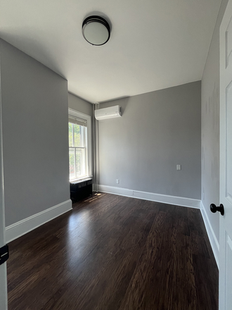 Available gray room (second-floor private bedroom with shared bath, two south-facing windows, and a closet). - Rooms available in shared home for female-Murray Pl-Princeton