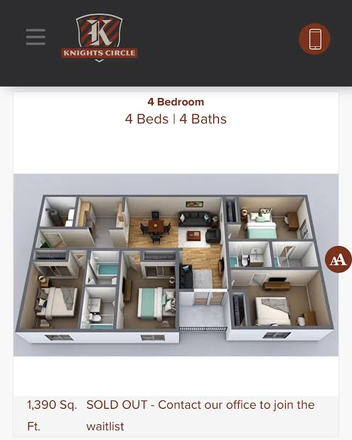 Layout of Apartment - Knights Circle