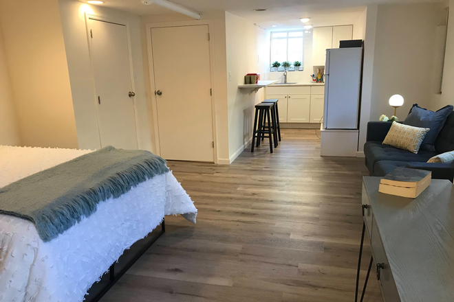 Front door and closet visible. - Private Studio on Lovely Residential Street--Separate Entrance House