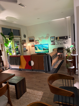 Living room - Beautiful & spacious mid century modern apartment. Fully furnished, move-in ready