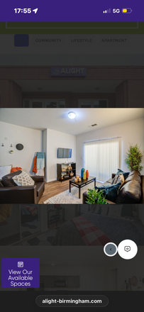 living room - Alight Birmingham Apartments