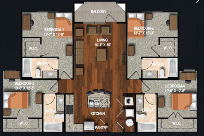 Floorplan - 319 Bragg Apartments