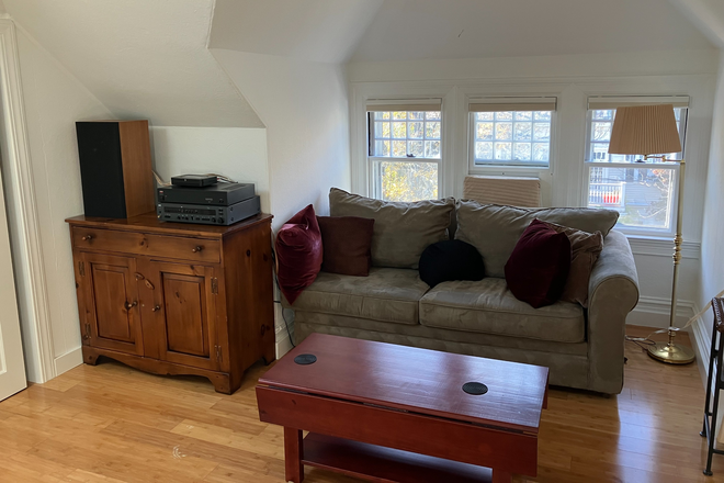 Living room - 1 BR Sunny quiet furnished 3rd flr Victorian house walk to Coolidge Corner,  Longwood, Green Lines