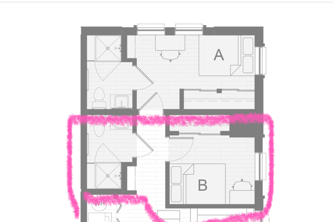 Floorplan - Hub East Lansing Free Month Rent Sublet Apartments