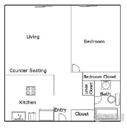 Floorplan of Unit - Boulder Condo / West Facing Mountain Views / Close to Campus